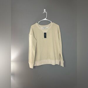 American Eagle Outfitters Cream sparkly Crew Neck Sweater